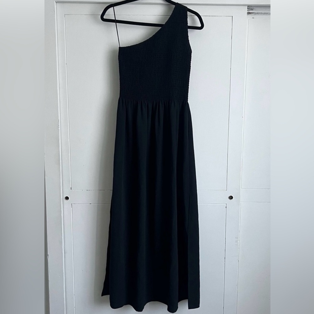 Hill House Thea Nap Black One Shoulder Dress
